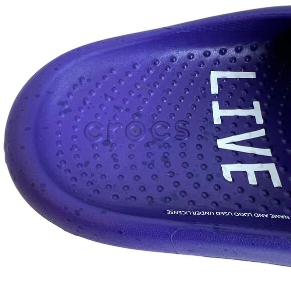CROCS Taco Bell x Crocs Mellow Slide Live Mas in Ultra Violet & Black Size 7 - Picture 4 of 16